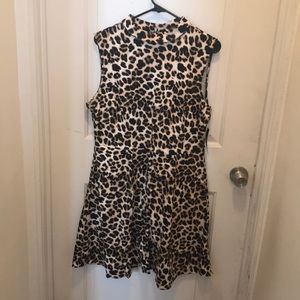 NWT LEOPARD SKATER DRESS—IT HAS POCKETS